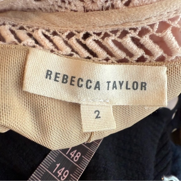 Rebecca Taylor Blush Pink Lace Midi Dress size 2 - Picture 4 of 6